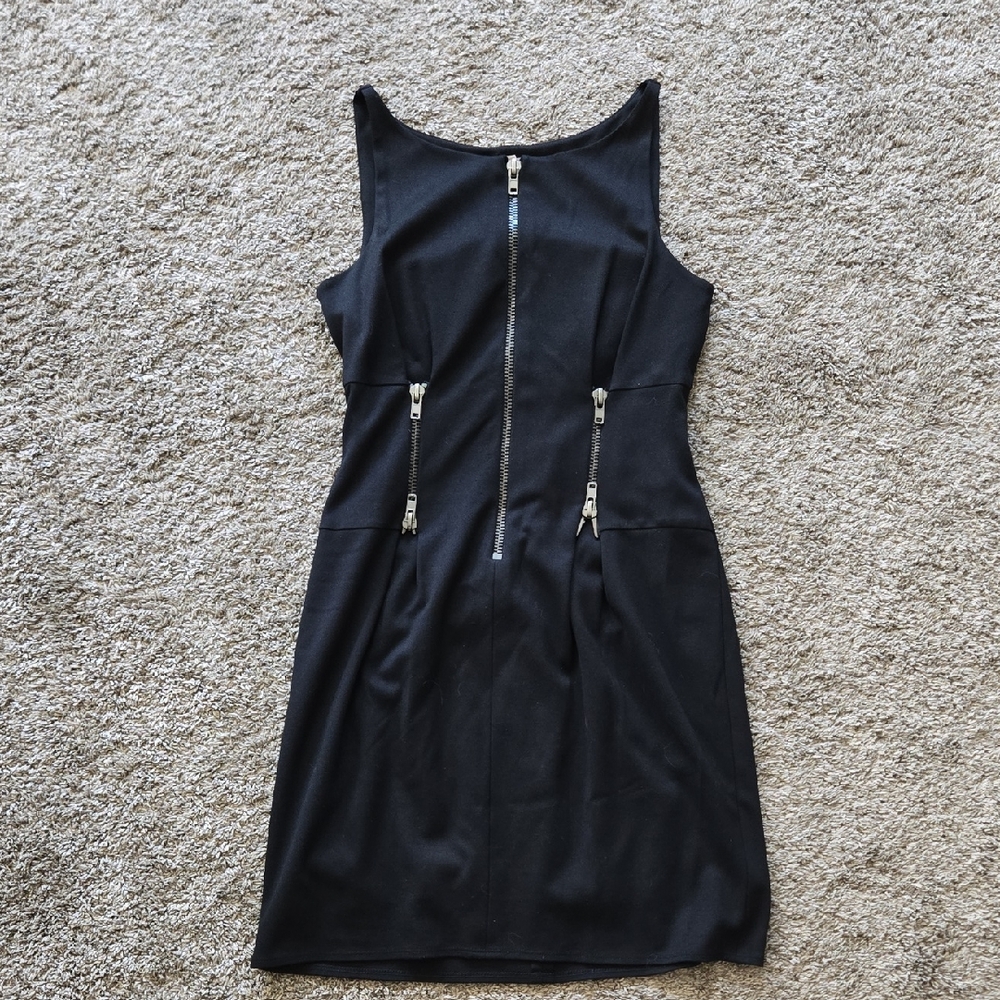 Bailey 44 Black Sheath Mini Dress with Scoop Neck